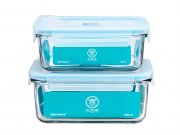 ظروف شیشه ای شیائومی Xiaomi Cooking Boiled Glass Crisper 715 +1100 ml