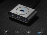 پاورهاب یو اس بی 4 پورت یک متر یوگرین Ugreen CR113 20291 USB 3.0 HUB 4 port