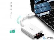 کارتخوان تایپ سی یوگرین Ugreen US235 Type C To SD/TF Card Reader