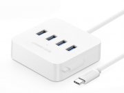 هاب یو اس بی 4 پورت یوگرین Ugreen 30316 Type C To USB 3.0 HUB 0.5m