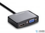 مبدل مینی دیسپلی پورت به وی جی ای و اچ دی ام آی یوگرین Ugreen MD108 Mini Display Port to VGA+HDMI Female Converter