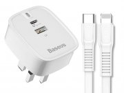 شارژر دیواری سریع بیسوس Baseus Funzi Type-C PD And USB Quick Charger