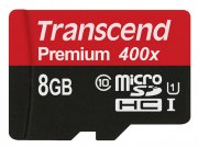 رم میکرو اس‌ دی 8 گیگابایت ترنسند Transcend 8GB microSD Premium 400X Class 10