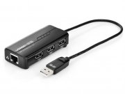 هاب اترنت و یو اس بی یوگرین Ugreen 20264 USB 2.0 Ethernet + 3 Ports USB 2.0 Hub