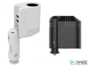 شارژر فندکی فست شارژ ماشین دو پورت با ورودی فندک راک