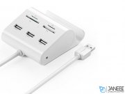 هاب یو اس بی 3 پورت و کارت خوان یوگرین Ugreen US156 USB 3.0 3-Ports Hub + Card Reader And Phone Stand