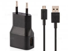 شارژر و کابل اصلی بلک بری Blackberry RM0318 Travel Charger Adapter 1.3A Micro USB Cable