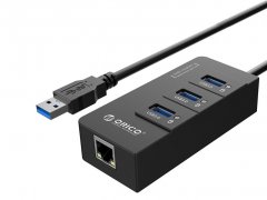 هاب اترنت و یو اس بی اوریکو Orico USB3.0 Gigabit Ethernet Adapter HR01-U3