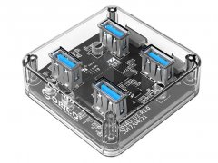 هاب یو اس بی 4 پورت اوریکو Orico 4 Port USB3.0 Transparent HUB MH4U-U3 30cm Cable