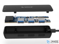 هاب یواس بی 3 پورت و کارتخوان اوریکو Orico USB3.0 HUB with Card Reader H3TS-U3