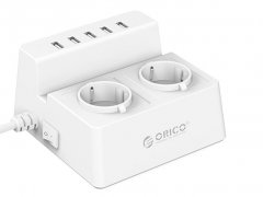 چند راهی 2 سوکت و 5 یو اس بی اوریکو Orico 2 AC with 5 USB Charging Port ODC-2A5U-EU