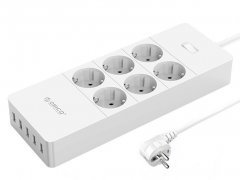 چند راهی 6 سوکت و 5 یو اس بی اوریکو Orico 6 AC with 5 USB Charging Port HPC-6A5U-EU