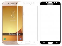محافظ صفحه نمایش شیشه ای تمام چسب سامسونگ Full Glass Screen Protector Samsung Galaxy J7 Pro