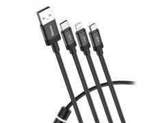 کابل شارژ سه سر بیسوس Baseus Data Faction 3 in 1 Cable