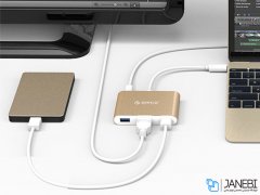 هاب تایپ سی اچ دی ام آی 5 پورت اوریکو Orico HDMI Type-C to USB3.1 HUB RCH3A