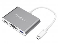 هاب تایپ سی به وی جی ای و اچ دی ام آی اوریکو Orico Type-C to VGA/HDMI/Type-C/USB3.0-A Adapter RCHV