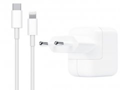 کابل و شارژر اصلی اپل Apple 30W USB-C Power Adapter With USB-C To Lightning Cable