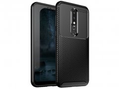 قاب ژله ای فیبر کربن نوکیا Becation Carbon Fiber Case Nokia 6.1 Plus /Nokia X6