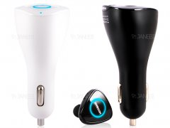شارژر فندکی فست شارژ ماشین و هندزفری بلوتوثی جویروم JR-T600