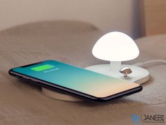 شارژر وایرلس و چراغ خواب بیسوس Baseus Mushroom Lamp Desktop Wireless Charger