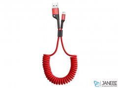 کابل شارژ و انتقال داده لایتنینگ تلفنی بیسوس Baseus Fish eye Spring Lightning Cable 1m