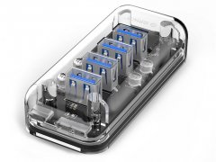 هاب یو اس بی 4 پورت اوریکو Orico 4 Port USB3.0 Transparent HUB F4U-U3