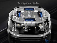 هاب یو اس بی 4 پورت اوریکو Orico 4 Port USB3.0 Transparent HUB H4U-U3