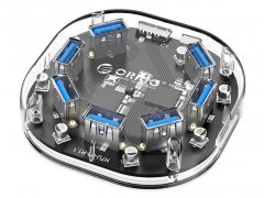 هاب یو اس بی 7 پورت اوریکو Orico 7 Port USB3.0 Transparent HUB H7U-U3