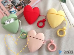 کاور محافظ سیلیکونی ایرپاد طرح قلب Heart Silicone Case Apple Airpods