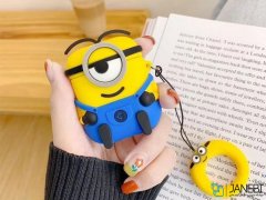کاور محافظ سیلیکونی ایرپاد طرح مینیون Minions Silicone Case Apple Airpods
