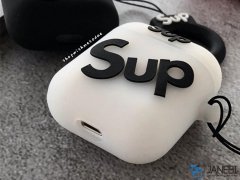 کاور محافظ سیلیکونی ایرپاد طرح سوپریم Supreme Silicone Case Apple Airpods
