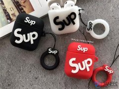 کاور محافظ سیلیکونی ایرپاد طرح سوپریم Supreme Silicone Case Apple Airpods