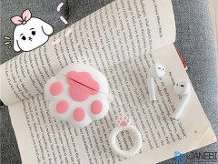 کاور محافظ سیلیکونی ایرپاد طرح ردپا گربه Cat Footprints Silicone Case Apple Airpods