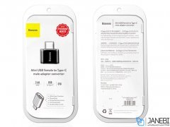 مبدل تایپ سی به یو اس بی بیسوس Baseus USB Female to Type-C Male Adapter