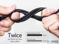 کابل دو سر تایپ سی و لایتنینگ بیسوس Baseus Twin 2in1 cable 1m