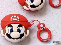کاور محافظ سیلیکونی ایرپاد طرح ماریو Mario Silicone Case Apple Airpods