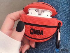 کاور محافظ سیلیکونی ایرپاد طرح توپ بسکتبال Basketball Silicone Case Apple Airpods