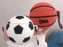 کاور محافظ سیلیکونی ایرپاد طرح توپ بسکتبال Basketball Silicone Case Apple Airpods