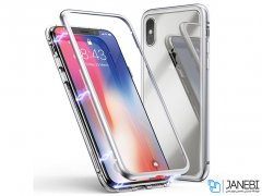قاب مگنتی و محافظ صفحه شیشه ای آیفون Glass Magnetic 360 Case Apple iPhone X/XS