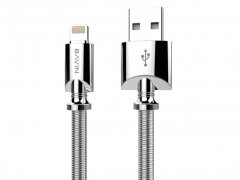 کابل شارژ و انتقال داده فلزی لایتنینگ باوین Bavin CB-101 Lightning Cable 1m