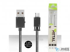کابل شارژ و انتقال داده فلزی میکرو یو اس بی باوین Bavin CB-111 Micro USB Cable 1m