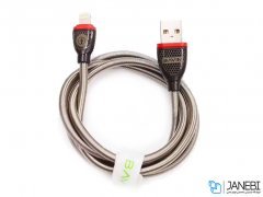 کابل شارژ و انتقال داده فلزی لایتنینگ باوین Bavin CB-128 Lightning Cable 1m
