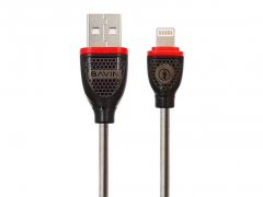 کابل شارژ و انتقال داده فلزی لایتنینگ باوین Bavin CB-128 Lightning Cable 1m