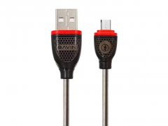 کابل شارژ و انتقال داده فلزی میکرو یو اس بی باوین Bavin CB-128 Micro USB Cable 1m