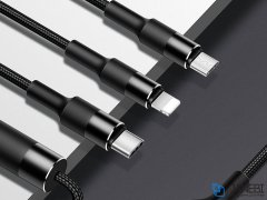 کابل شارژ سه سر یوسامز Usams U5 3IN1 Braided Charging Cable 1.5m