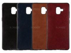 قاب طرح چرم سامسونگ Huanmin Leather Case Samsung Galaxy J6 Plus