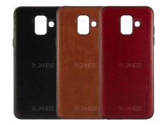 قاب طرح چرم سامسونگ Huanmin Leather Case Samsung Galaxy A6 2018