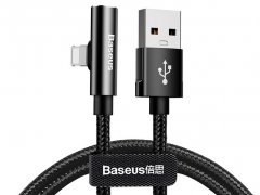 کابل صدا و شارژ لایتنینگ بیسوس Baseus Rhythm Bent Connector Audio 1.2m
