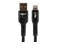 کابل شارژ و انتقال داده لایتنینگ Wolf Lightning Cable 1m