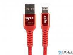 کابل شارژ و انتقال داده لایتنینگ Wolf Lightning Cable 1m